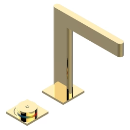 THG ICON-X CARBONE GOLD Смеситель для раковины электронный, на 2 отверстия, с донным клапаном, цвет полированное золото (U7S-F01-170V)