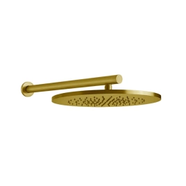 GESSI 316 Верхний душ 355 мм, с настенным держателем 450 мм, цвет Brushed Brass PVD (54148#727)