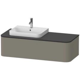 Duravit Happy D.2 Plus Тумба подвесная 354x1300x550мм 1 ящик, SX, цвет: stone grey satin matt (HP4942L9292)