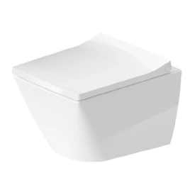 Duravit Viu Унитаз подвесной безободковый 370х480мм, покр. WonderGliss, цвет белый (25730900001)