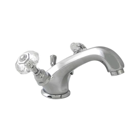 Nicolazzi Teide Смеситель для раковины с донным клапаном, ручки Crystal handle, цвет: хром (1932CR15)