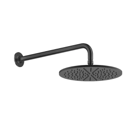 GESSI INCISO Душевая головка настенная, шарнирная на 1/2, 300мм, цвет: brushed black metal pvd (58248#707)