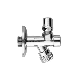 Gattoni Accessori Угловой вентиль с фильтром 1/2 x3/8 без цанговых гаек, цвет хром (1220/00C0)