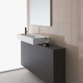 Laufen Kartell Тумба под раковину слева, 1200х270х610мм, с 1 дверцей и 2 створками, цвет: серая галька (4.0829.1.033.641.1)