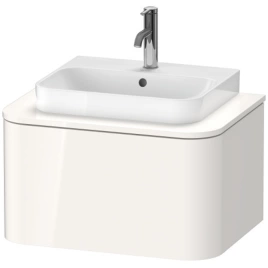 Duravit Happy D.2 Plus Столешница 16x650x480мм для тумбы HP4940, HP4960 с вырезом по центру, цвет: белый глянцевый (HP031B02222)