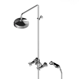 Stella Roma Душевой комплект 3284/301/314A-220: смеситель, штанга+ручной+верхний душ 220мм, цвет: хром (RM 02512 CR00)