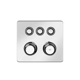 GESSI HI-FI ECLECTIC Смеситель для душа настенный встраиваемый, термостатический, с 3 запорными кнопками, цвет Хром (65234#031)