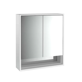 Emco Loft Зеркальный шкаф с подсветкой LED с с ниж.отделением навесная модель, 600 mm, 2-дверки зеркальная задняя стенка (9798 052 04)