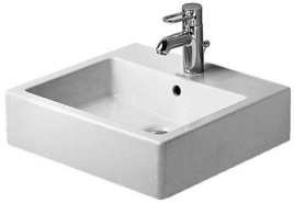 Раковина Duravit Vero для мебели без перелива с 3 отврстиями под смеситель 500x470мм Цвет Белый (454500044)