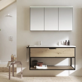 BURGBAD VRY Зеркальный шкаф 1206х670х200 мм, левый, 3 дверцы, LED подсветка (SPIY120L)