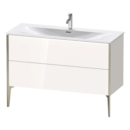 Duravit XViu Тумба подвесная 591x1210x480мм, для раковины 234412, 2 ящика, цвет: белый глянцевый/champagne matt (XV43040B122)