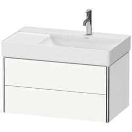 Duravit XSquare Тумба подвесная под раковину 234980 (раковина справа), 2 ящика, 397x784x460мм, цвет White High Gloss (XS416902222)