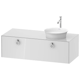 Duravit White Tulip Тумбочка подвесная, 408x1300x550 мм, 1 ящик с ручкой, цвет: белый высокоглянцевый (WT4982R8585)