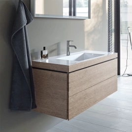 DURAVIT L-Cube Тумба C-bonded 80 см цвет Дуб кашемир + раковина с фронтом цвета Дуб кашемир (LC6927O1111)