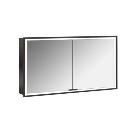 Emco Prime Зеркальный шкаф с подсветкой LED встраив. модель, 1300 mm, 2-дверки, IP 20 с Lichtpaket, зеркальная задняя стенка, цвет черный (9497 133 95)