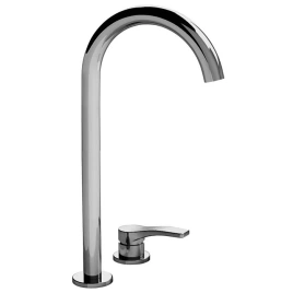 Fantini AL/23 Смеситель для раковины, 2 отв, излив 160мм, цвет: хром (26 02 B106WF)