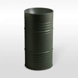 Kerasan Artwork Раковина свободностоящая BARREL d 45,H 90 см, без отв под смеситель, слив в пол, сифон, цвет: Verde muschio (4742K11)