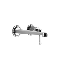 GESSI VENTI20 Смеситель для раковины настенный, встраиваемый, однорычажный, излив 201 мм, внешняя часть, цвет хром (65089#031)