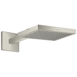 AXOR SHOWERS Верхний душ 240x240 мм, с настенным держателем 411-458 мм, внешняя часть, цвет сталь (10925800)