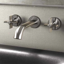 Armani Roca Baia Смеситель для раковины, встраиваемый в стену. Излив 230 мм, цвет: brushed steel (7.5A44.7.6VS.0)
