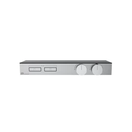 Gessi Hi-Fi Термостат для душа, с вкл. до 2 источников одновременно (внешняя часть), с полкой из черного мат. стекла, цвет: хром (63022#031)