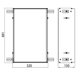 EMCO Asis монтажная рама 320x495 мм, для встраиваемых модулей 300 (9732 000 31)