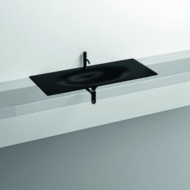 KERASAN SHAPE Раковина 1220х520 мм., встраиваемая, с 1 отверстием для смесителя, цвет черный матовый (548031*1)