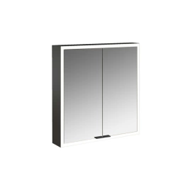 Emco Prime Зеркальный шкаф с подсветкой LED навесная модель, 600 mm, 2-дверки, IP 20 с Lichtpaket, зеркальная задняя стенка, цвет черный (9497 133 61)