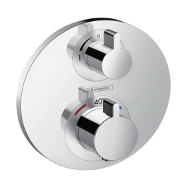 Hansgrohe Ecostat S Встраиваемый термостат для душа, 2 источника, с запорно-перекл.вент, (внешняя часть) цвет: хром (15758000)