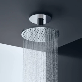 AX ShowerSolution Верхний душ, 250мм, 2jet, с держателем 100мм, потолочный монтаж, цвет: хром (35297000)