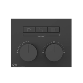 Gessi Hi-Fi Термостат для душа, с включением до 3 источников одновременно (внешняя часть), цвет: Black Metal Brushed PVD (63006#707)