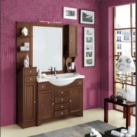 EBAN Шкафчик Style подвесной без ручек 102х23х16 см, с открытой полочкой, петли справа DX, цвет noce (FPNSG023DNx1)