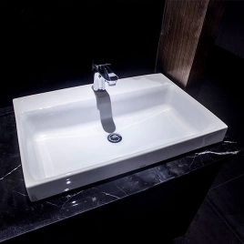 Раковина TOTO MH полувстраеваемая 500x460x167 мм с 1 отв CeFiONtect цвет белый (LW1615CB#XW)