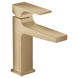 Hansgrohe Metropol Смеситель для раковины 110, на 1 отв, с донным клапаном, излив 135мм, цвет: шлифованная бронза (32507140)