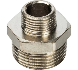 Ниппель STOUT НН переходной 3/4 x 3/8 никелированный