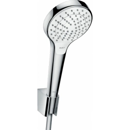HG Croma Select S Vario Душевой набор: ручной душ 110, 3jet (Rain, IntenseRain, Turbo Rain), держатель, шланг 1,60м, цвет: белый/хром (26411400)