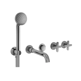 Fantini Icona Classic Смеситель для душа, встроенный, на 2 источника, излив 200мм, с ручн.душем, (наружняя часть), цвет: хром (53 02 R019B)