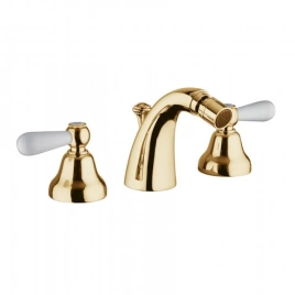 Bongio Oxford Lux Смеситель для биде, цвет золото/белый фарфор (19503OR0L)