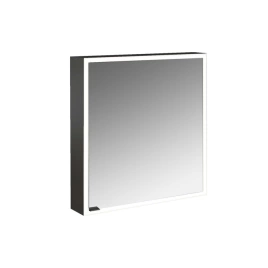 Emco Prime Зеркальный шкаф с подсветкой LED Facelift навесная модель, 600 mm, 1-дверка, IP 20, цвет черный петли справа, зеркальная задняя стенка (9497 135 60)