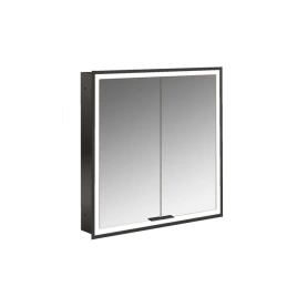 Emco Prime Зеркальный шкаф с подсветкой LED Facelift встраив. модель, 600 mm, 2-дверки, IP 20, цвет черный зеркальная задняя стенка (9497 135 71)