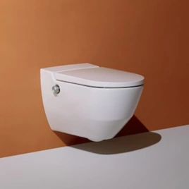 Laufen Cleanet Navia Унитаз-биде подвесной 580х370х380 мм, безободковый в комплекте с съемным сиденьем с микролифтом, цвет белый c покрытием LCC (8.2060.1.400.000.1)