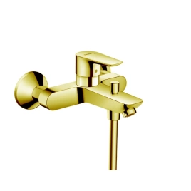 Hansgrohe Talis E Смеситель для ванны настенный, излив 194мм, цвет: золото (71740990)