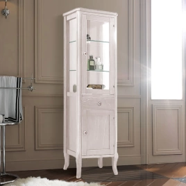 KERASAN Retro Колонна, 465x34x160,5h, петли справа DX, цвет белый матовый, ручки: керамика (731530-dx)