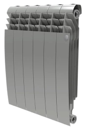 Радиатор биметаллический Royal Thermo BiLiner 500 Silver Satin 6 секций-серебристый