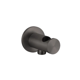 GESSI 316 Держатель для душевой лейки с выводом воды на 1/2, цвет: brushed black metal pvd (54161#707)