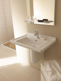 Раковина Duravit Starck 3 700х490 мм с переливом с 1 отв под смеситель цвет белый (304700000)