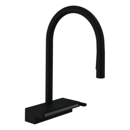 Hansgrohe Aquno Select M81 Смеситель кухонный, на 1 отв, поворотный излив 220мм с вытяжным душем, 3jet, h164мм,+каскад, sBox, цвет: хром (73831670)