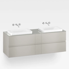 Armani Roca Baia Тумба подвесная 180х59х61см с 4 ящиками, со столешницей под 2 раковины, цвет: silver (7.8572.1.481.9)