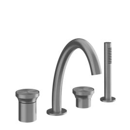 GESSI Origini Смеситель для ванны на 4 отв, с ручной лейкой, без отделочн вкладки, цвет: хром (66037#031)