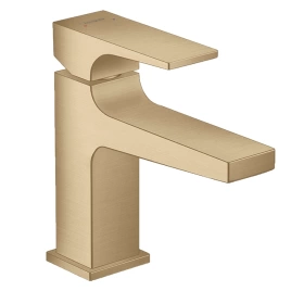 Hansgrohe Metropol Смеситель для раковины 100, на 1 отв, с донным клапаном, излив 127мм, цвет: шлифованная бронза (32500140)